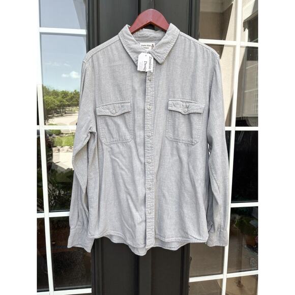 Zombie Killer Designs The Beatles Shirt XL Gray Chambray Button Down Long Sleeve - Picture 2 of 10